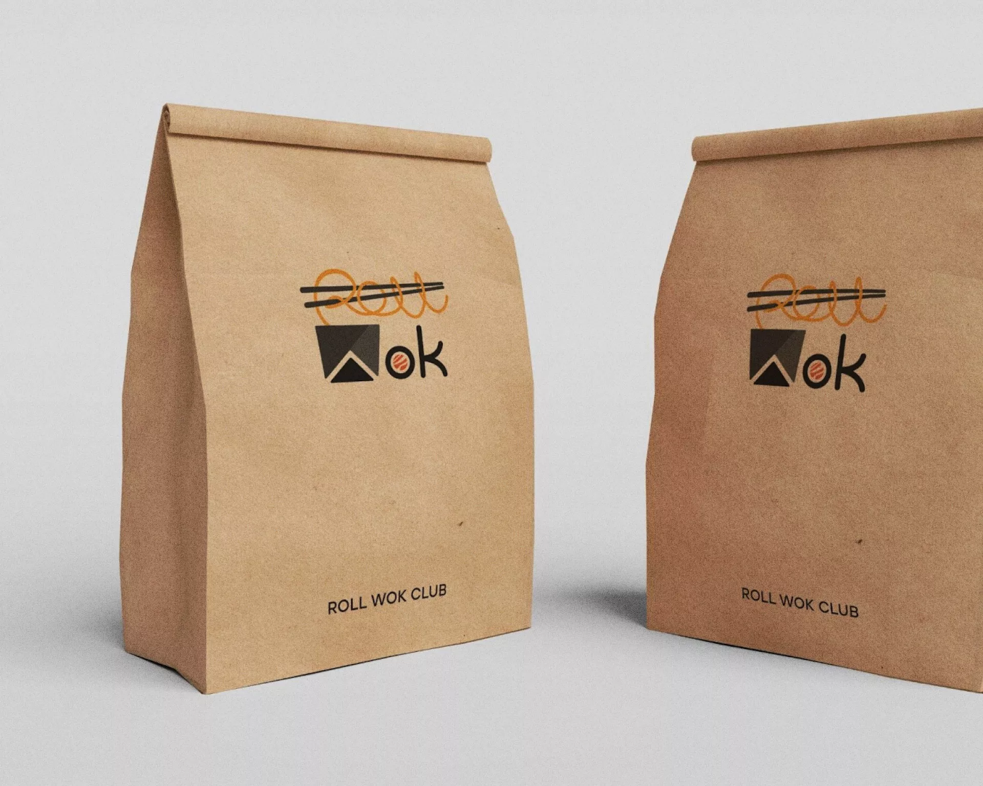 Создание дизайна упаковки суши-бара «Roll Wok Club» в Киришах